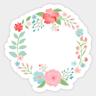 Wreath of flowers Sticker